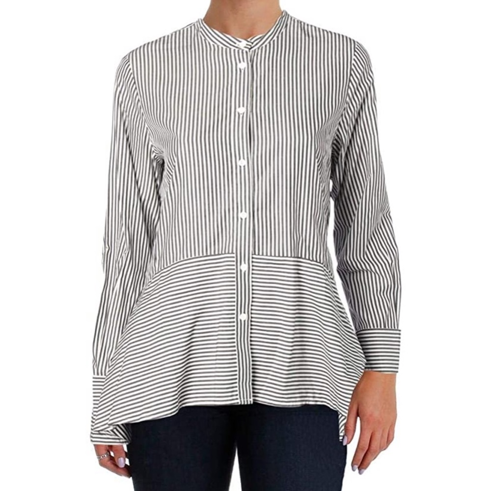 French Connection - Striped Peplum Top - NWOT